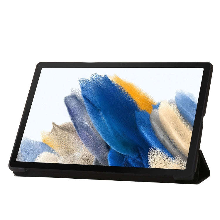 For Huawei Matepad SE 3-fold TPU Leather Tablet Case(Black)