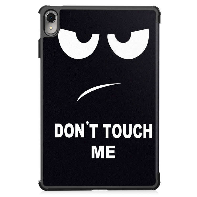 For Huawei MatePad 11 2023 Custer Painted 3-Fold Holder Leather Smart Tablet Case(Big Eye)