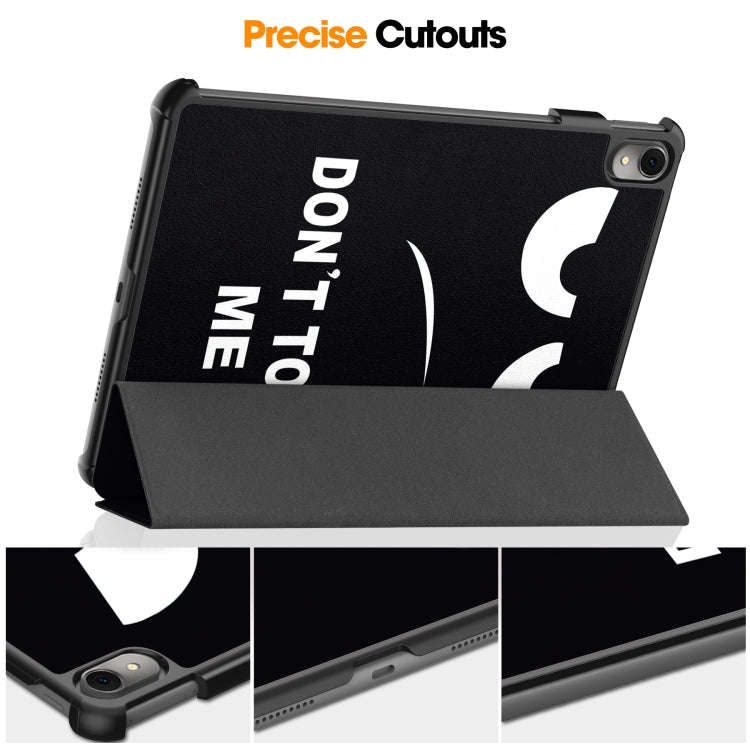 For Huawei MatePad 11 2023 Custer Painted 3-Fold Holder Leather Smart Tablet Case(Big Eye)