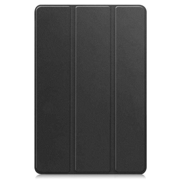 For Huawei MatePad 11 2023 Custer Texture 3-Fold Holder Leather Tablet Case(Black)