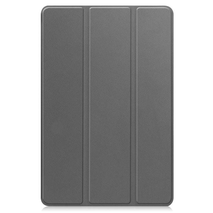 For Huawei MatePad 11 2023 Custer Texture 3-Fold Holder Leather Tablet Case(Gray)
