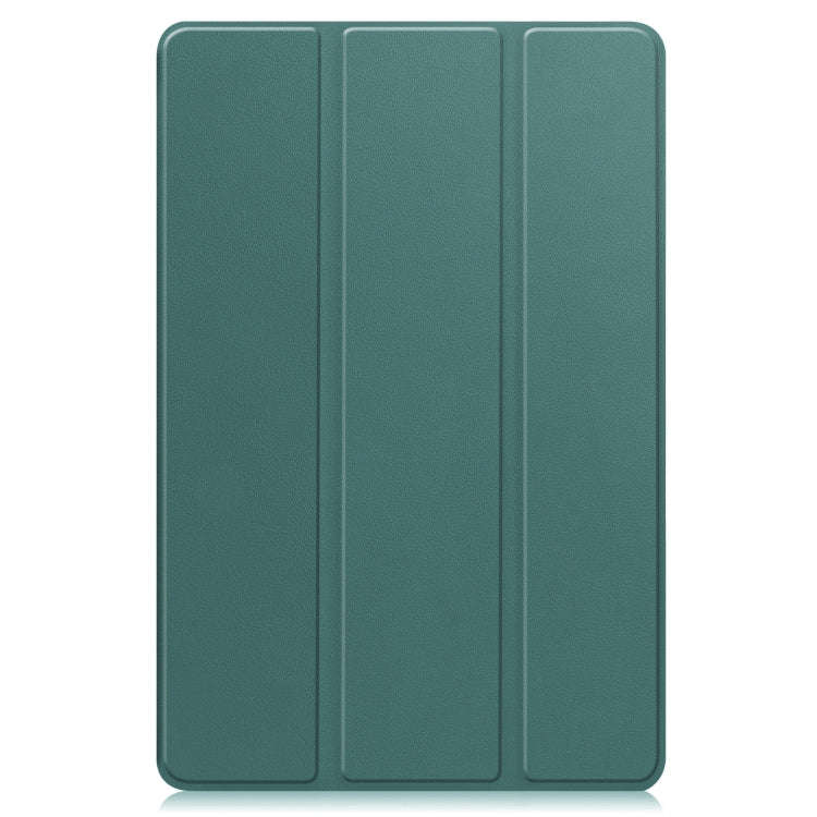 For Huawei MatePad 11 2023 Custer Texture 3-Fold Holder Leather Tablet Case(Green)