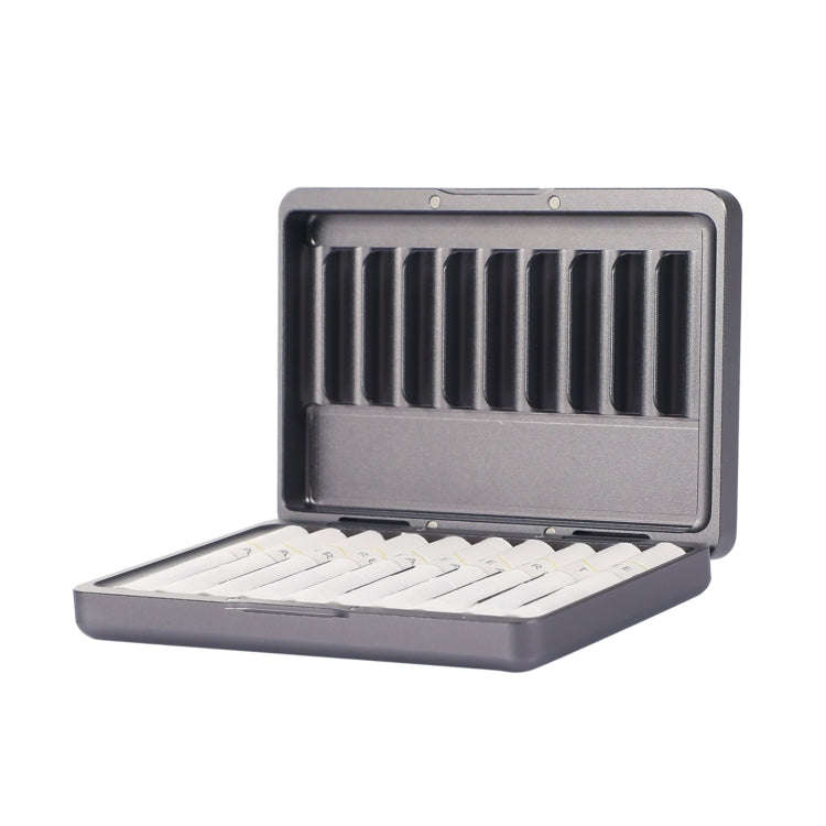 For IQOS Series Aluminum Alloy Dust-proof Cigarette Case, Capacity:20 pcs(Grey)
