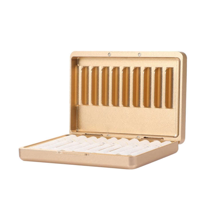 For IQOS Series Aluminum Alloy Dust-proof Cigarette Case, Capacity:20 pcs(Gold)