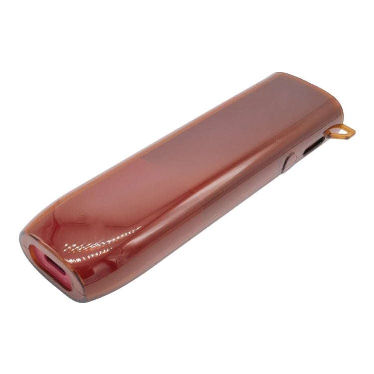 For IQOS ILUMA ONE TPU Electronic Cigarette Case with Lanyard Hole(Caramel)