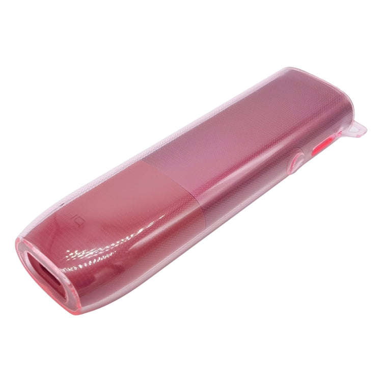 For IQOS ILUMA ONE TPU Electronic Cigarette Case with Lanyard Hole(Transparent Red)