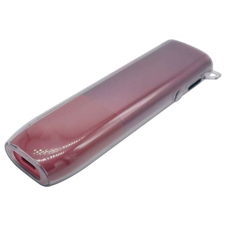 For IQOS ILUMA ONE TPU Electronic Cigarette Case with Lanyard Hole(Transparent Grey)