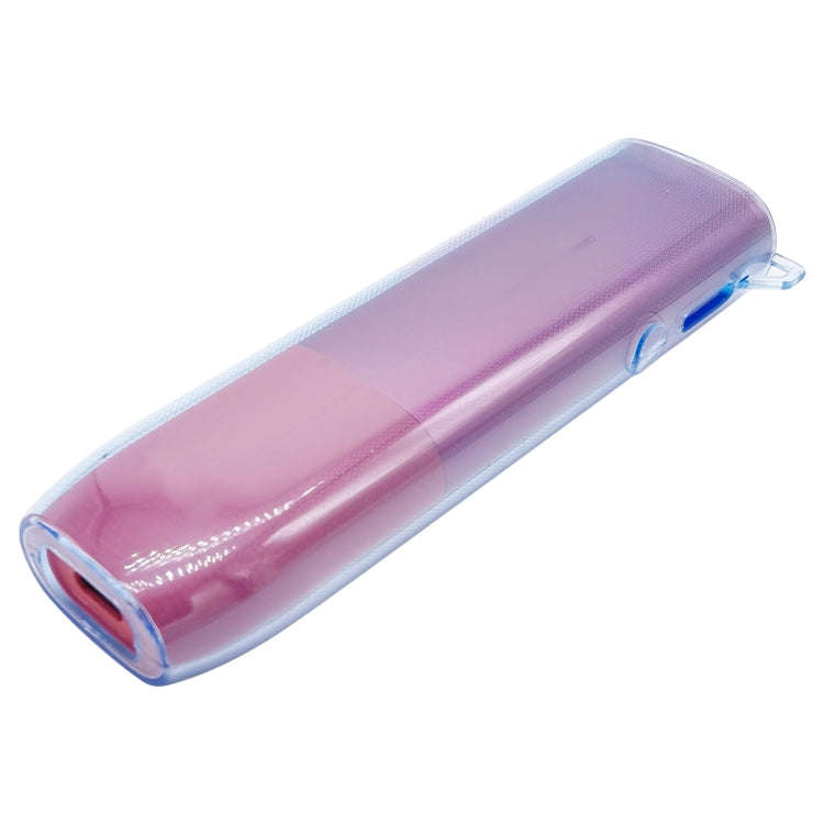 For IQOS ILUMA ONE TPU Electronic Cigarette Case with Lanyard Hole(Transparent Blue)
