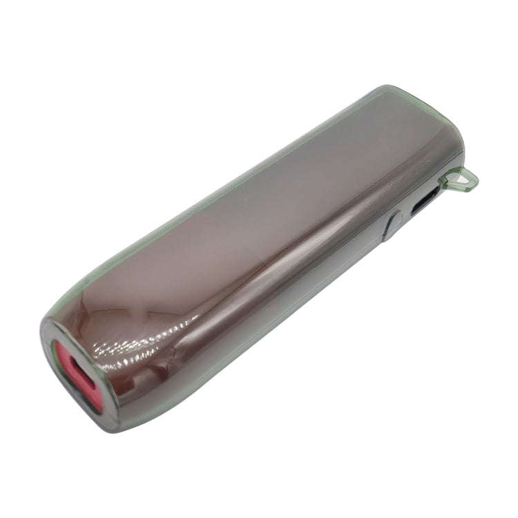 For IQOS ILUMA ONE TPU Electronic Cigarette Case with Lanyard Hole(Transparent Green)