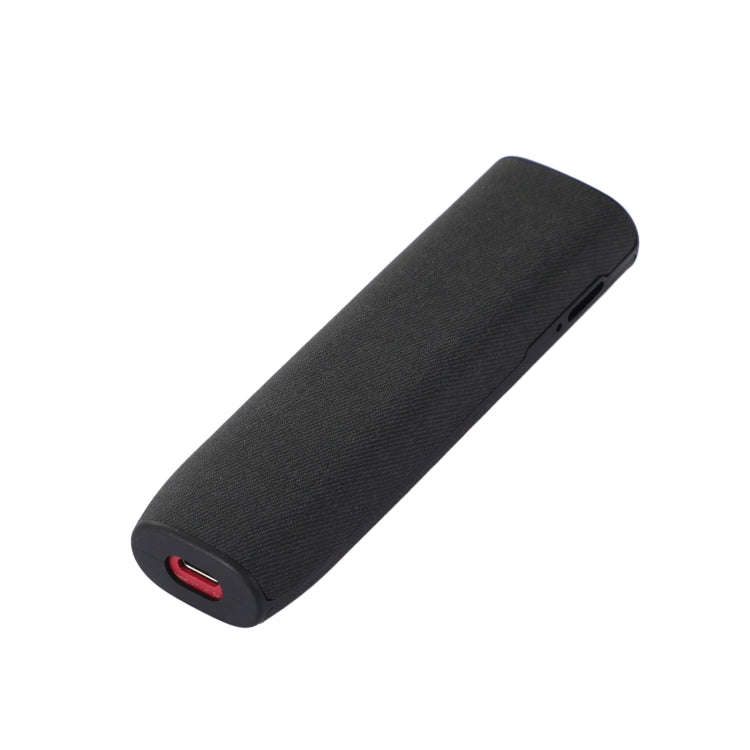 For IQOS ILUMA ONE Twill TPU+PU Electronic Cigarette Case with Lanyard(Black)
