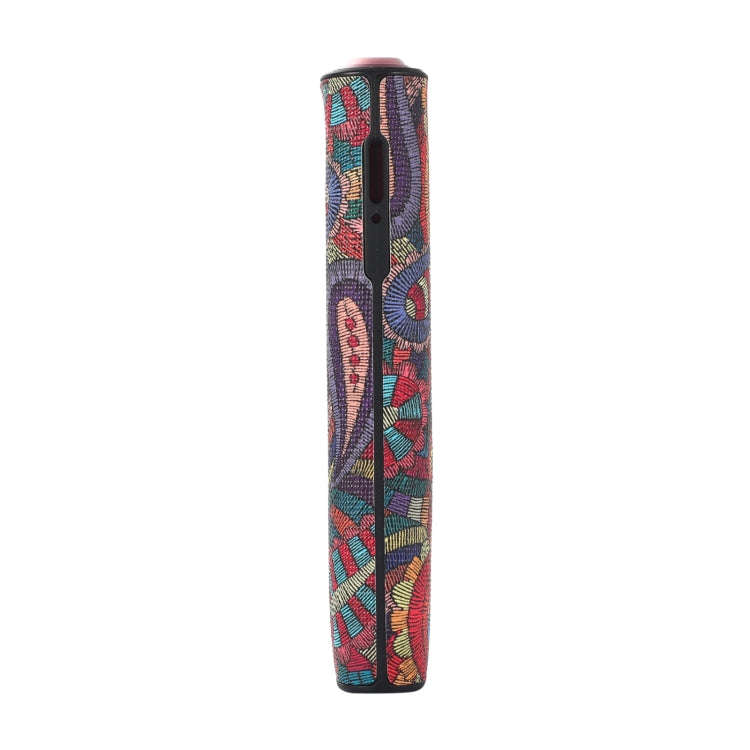 For IQOS ILUMA ONE TPU+PU Skinned Electronic Cigarette Protective Case with Lanyard(Cashew Flower...