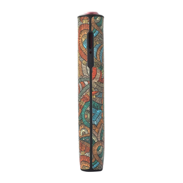 For IQOS ILUMA ONE TPU+PU Skinned Electronic Cigarette Protective Case with Lanyard(Cashew Flower...