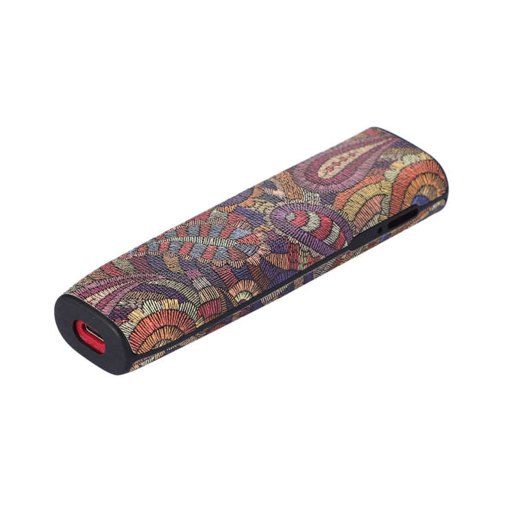 For IQOS ILUMA ONE TPU+PU Skinned Electronic Cigarette Protective Case with Lanyard(Cashew Flower...