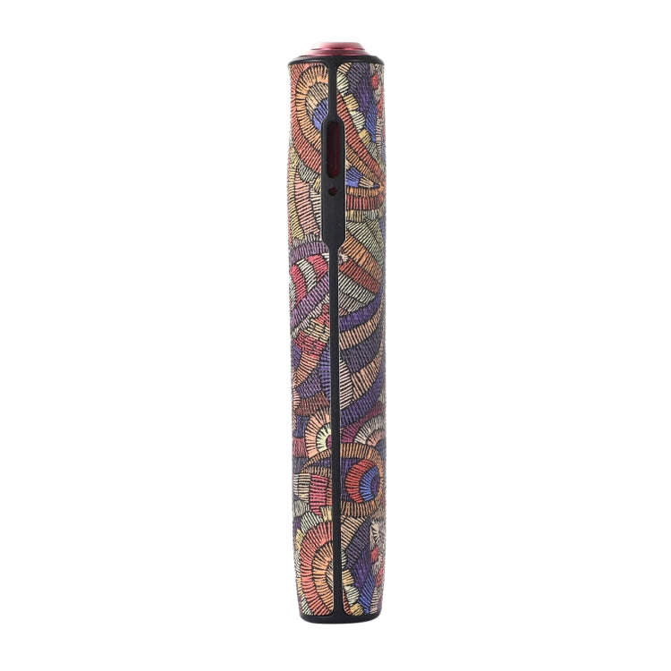 For IQOS ILUMA ONE TPU+PU Skinned Electronic Cigarette Protective Case with Lanyard(Cashew Flower...