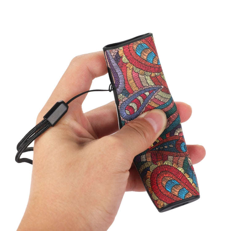 For IQOS ILUMA ONE TPU+PU Skinned Electronic Cigarette Protective Case with Lanyard(Cashew Flower...