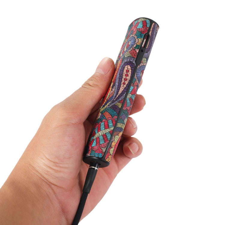 For IQOS ILUMA ONE TPU+PU Skinned Electronic Cigarette Protective Case with Lanyard(Cashew Flower...