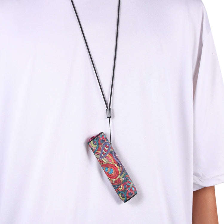For IQOS ILUMA ONE TPU+PU Skinned Electronic Cigarette Protective Case with Lanyard(Cashew Flower...