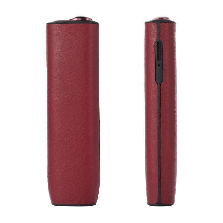 For IQOS ILUMA ONE Leather + TPU Electronic Cigarette Case with Lanyard(Red)