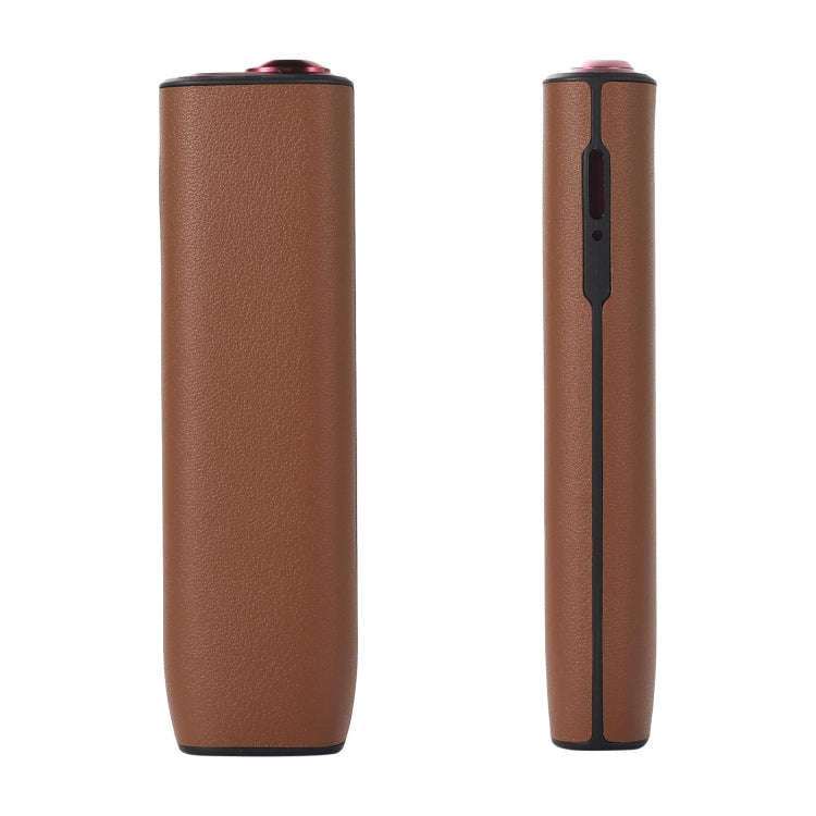 For IQOS ILUMA ONE Leather + TPU Electronic Cigarette Case with Lanyard(Brown)