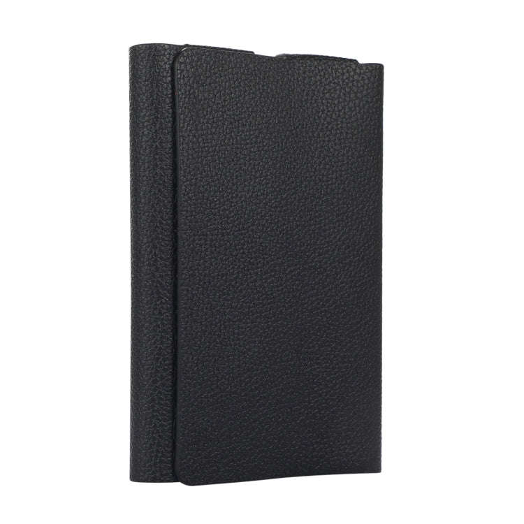 For IQOS ILUMA ONE Litchi Pattern Electronic Cigarette Leather Storage Bag(Black)