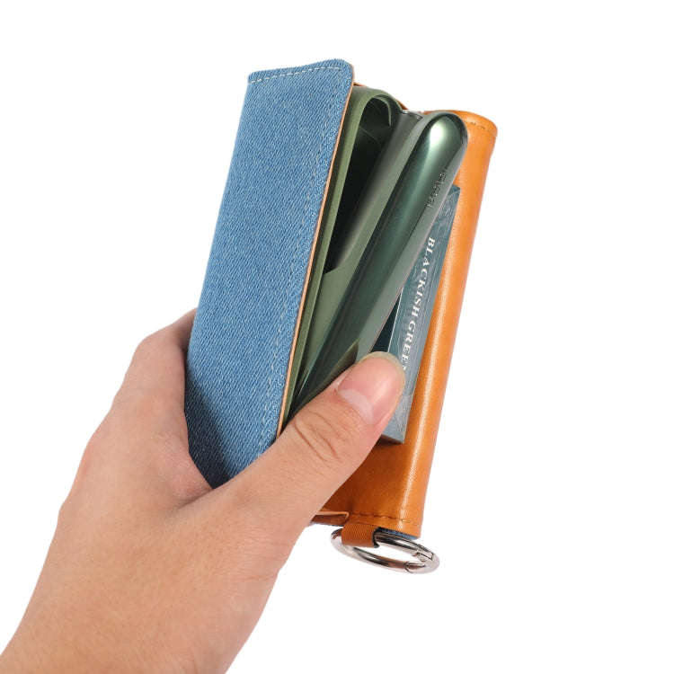 For IQOS ILUMA Pentagram Rivet Leather Texture Flip Electronic Cigarette Storage Bag with Hook(De...