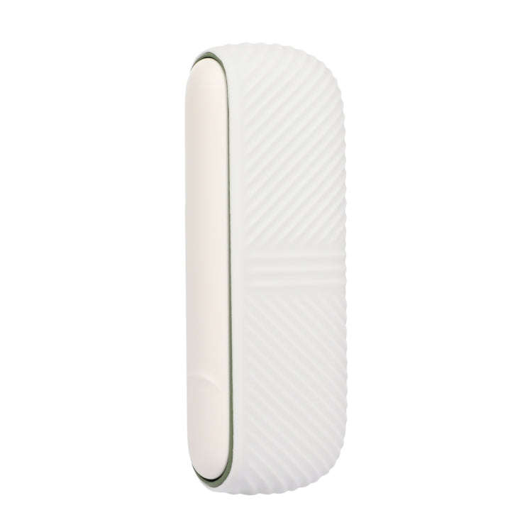 For IQOS ILUMA Silicone Electronic Cigarette Case Charging Compartment With Side Cover(White)