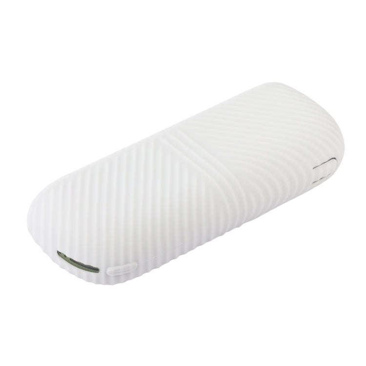 For IQOS ILUMA Silicone Electronic Cigarette Case Charging Compartment With Side Cover(White)