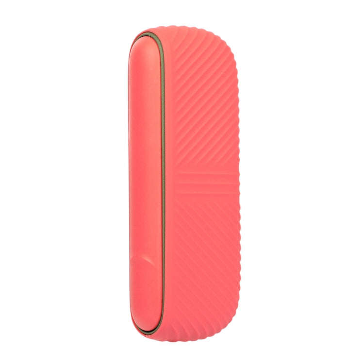 For IQOS ILUMA Silicone Electronic Cigarette Case Charging Compartment With Side Cover(Orange)