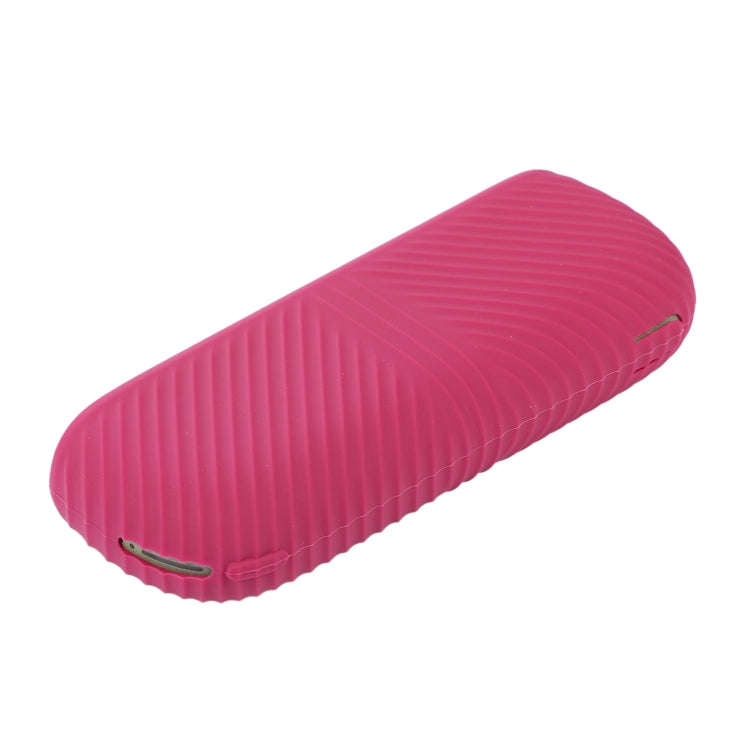 For IQOS ILUMA Silicone Electronic Cigarette Case Charging Compartment With Side Cover(Rose Red)