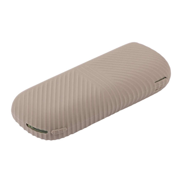 For IQOS ILUMA Silicone Electronic Cigarette Case Charging Compartment With Side Cover(Light Brown)