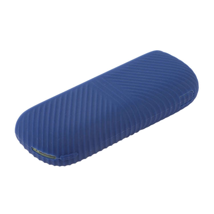 For IQOS ILUMA Silicone Electronic Cigarette Case Charging Compartment With Side Cover(Navy Blue)