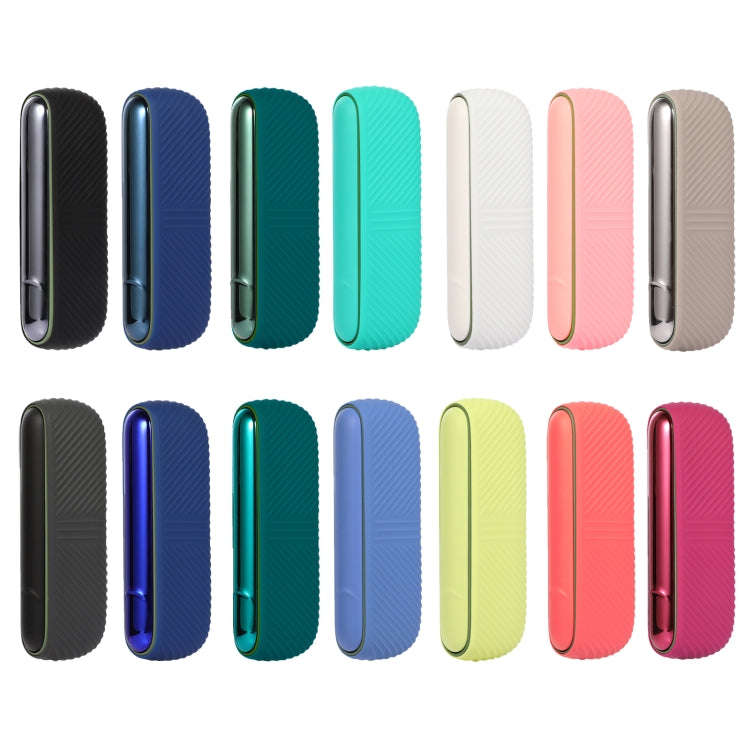 For IQOS ILUMA Silicone Electronic Cigarette Case Charging Compartment With Side Cover(Navy Blue)
