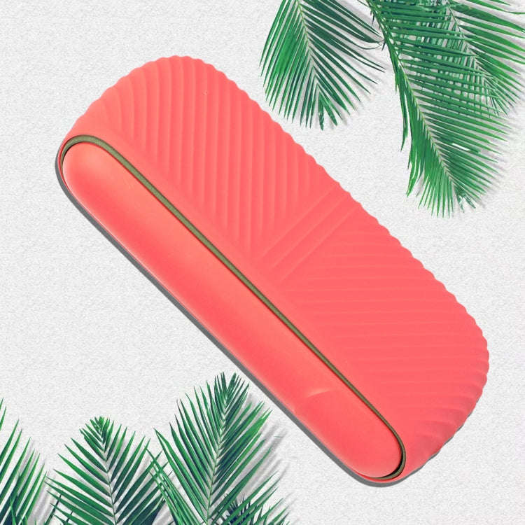 For IQOS ILUMA Silicone Electronic Cigarette Case Charging Compartment With Side Cover(Pink)