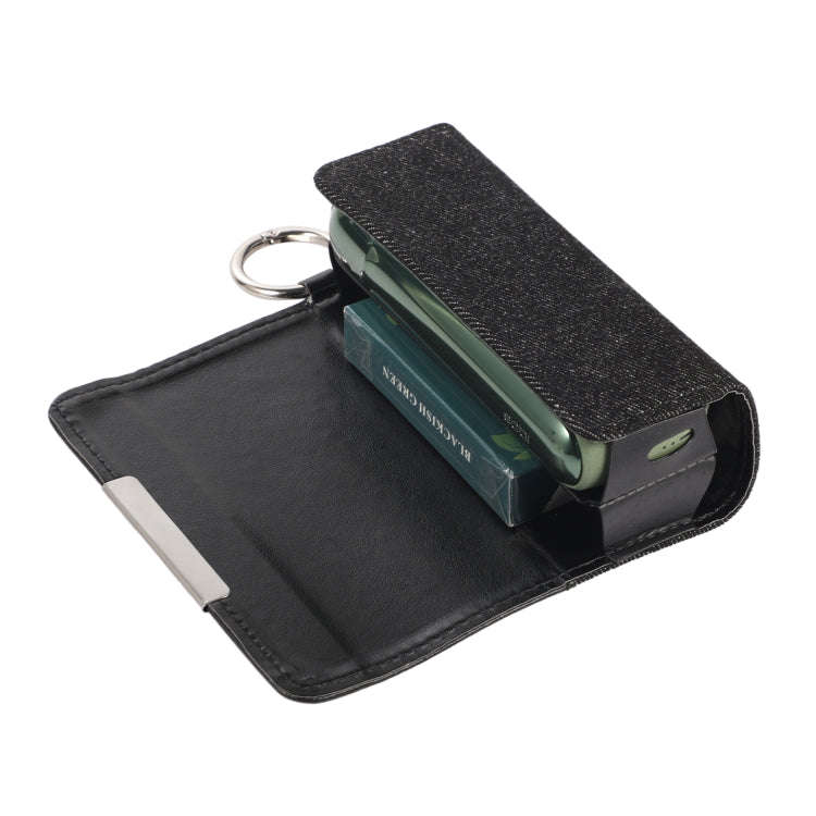 For IQOS ILUMA Portable Contrasting Color Electronic Cigarette Storage Bag with Hanging Loop(Blac...