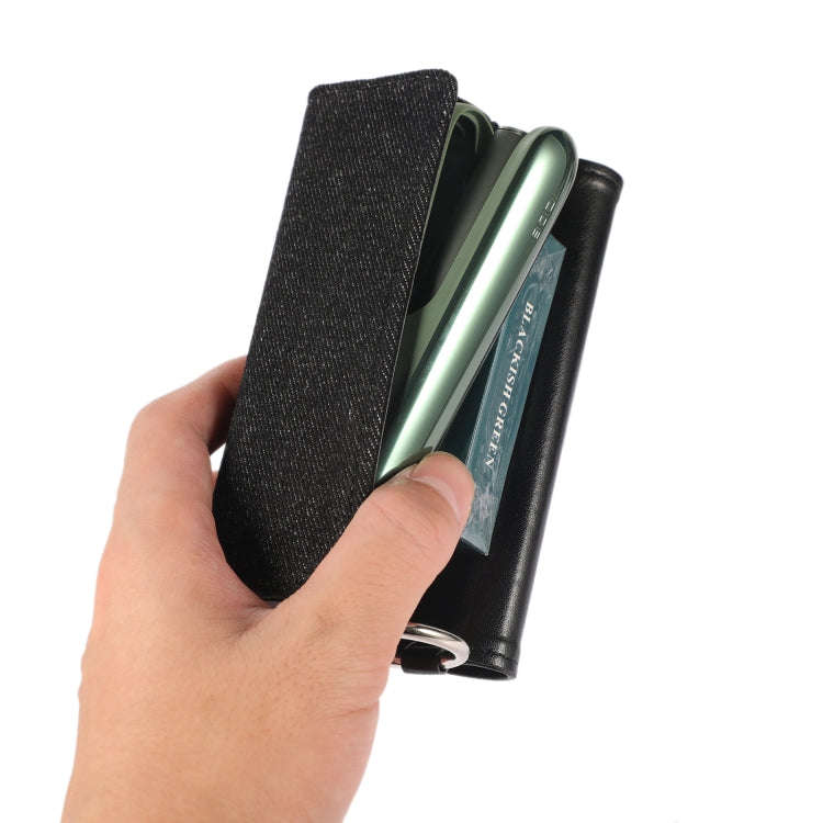 For IQOS ILUMA Portable Contrasting Color Electronic Cigarette Storage Bag with Hanging Loop(Blac...