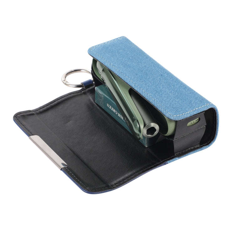 For IQOS ILUMA Portable Contrasting Color Electronic Cigarette Storage Bag with Hanging Loop(Blue...
