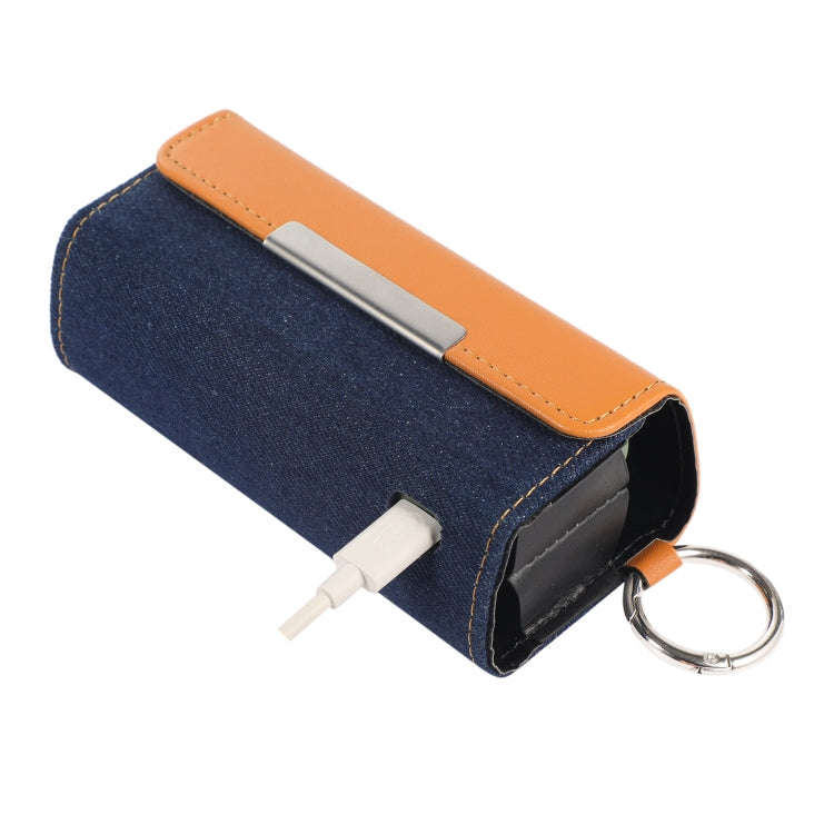 For IQOS ILUMA Portable Contrasting Color Electronic Cigarette Storage Bag with Hanging Loop(Brow...