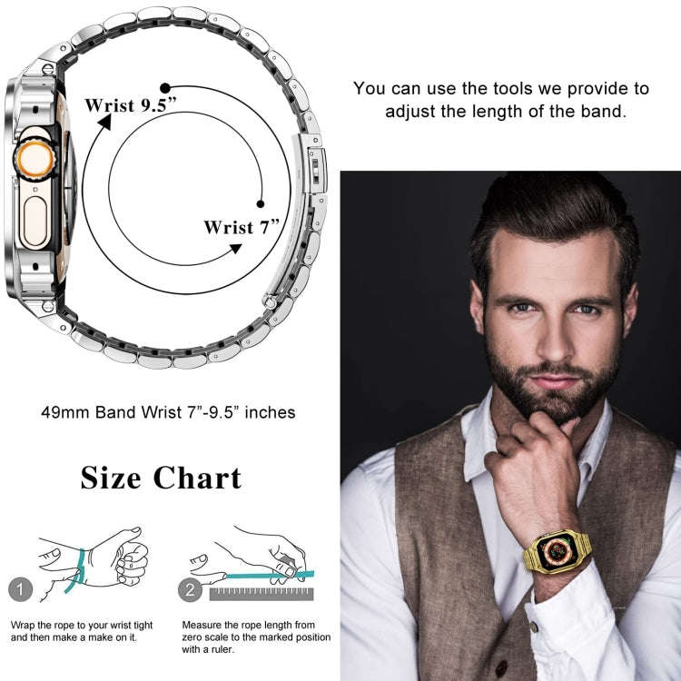 Metal Integrated Watch Protective Case For Apple Watch Series SE 2&6&SE&5&4 44mm(Gold)