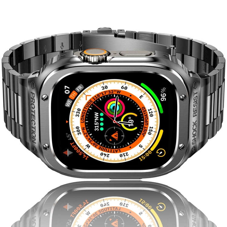 Metal Integrated Watch Protective Case For Apple Watch Series SE 2&6&SE&5&4 44mm(Grey)