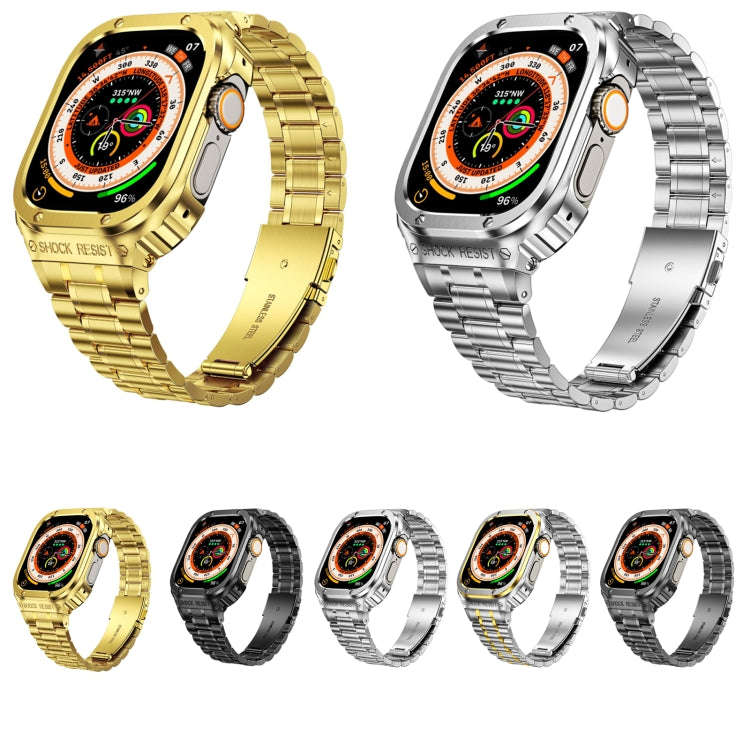 Metal Integrated Watch Protective Case For Apple Watch Series SE 2&6&SE&5&4 44mm(Grey)