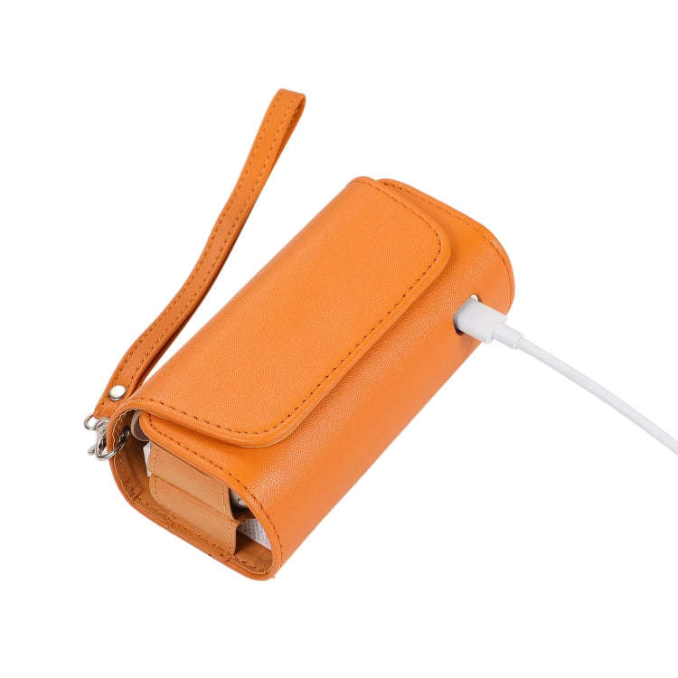 For IQOS 3.0 / 3 DUO Portable Electronic Cigarette Case Storage Bag with Hand Strap(Orange)