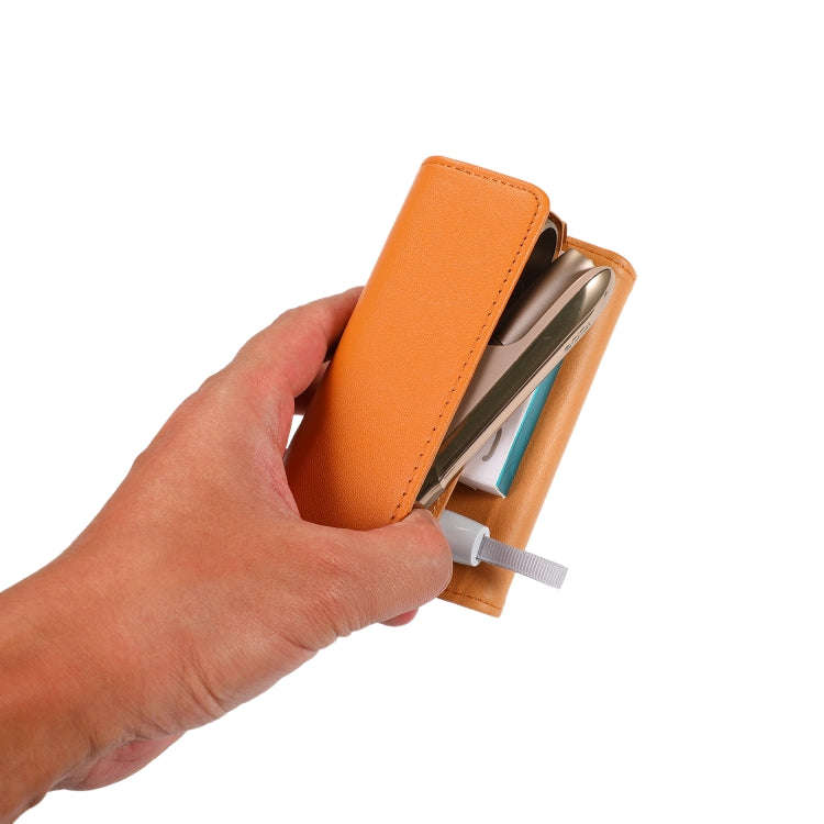 For IQOS 3.0 / 3 DUO Portable Electronic Cigarette Case Storage Bag with Hand Strap(Orange)