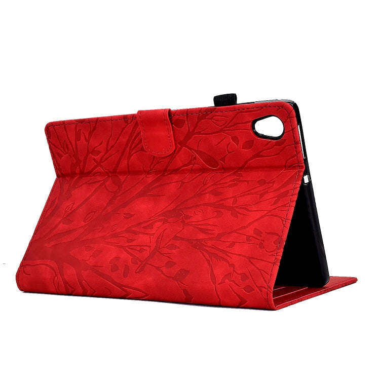 For Lenovo M10 HD 2nd X306X Fortune Tree Pressure Flower PU Tablet Case with Wake-up / Sleep Func...