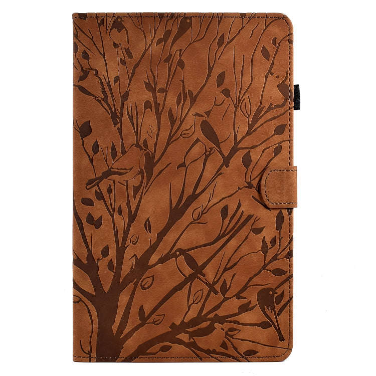 For Lenovo M10 HD 2nd X306X Fortune Tree Pressure Flower PU Tablet Case with Wake-up / Sleep Func...