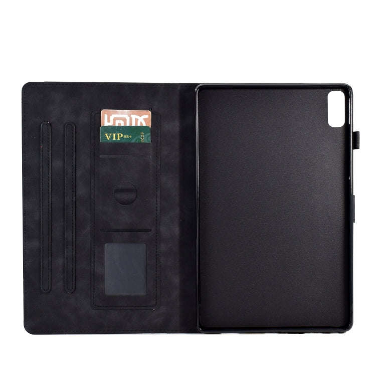 For Lenovo Tab P11 Gen 2 Fortune Tree Pressure Flower PU Tablet Case with Wake-up / Sleep Functio...