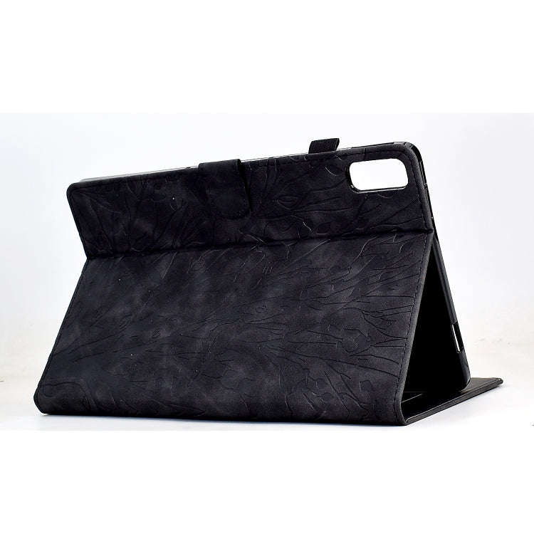 For Lenovo Tab P11 Gen 2 Fortune Tree Pressure Flower PU Tablet Case with Wake-up / Sleep Functio...