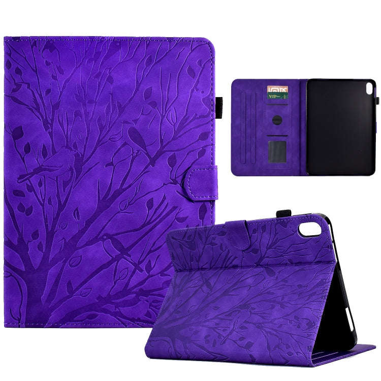For Lenovo Tab P11 J606F Fortune Tree Pressure Flower PU Tablet Case with Wake-up / Sleep Functio...