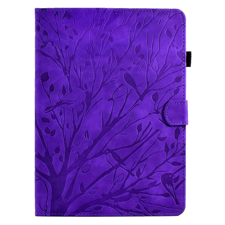 For Lenovo Tab P11 J606F Fortune Tree Pressure Flower PU Tablet Case with Wake-up / Sleep Functio...