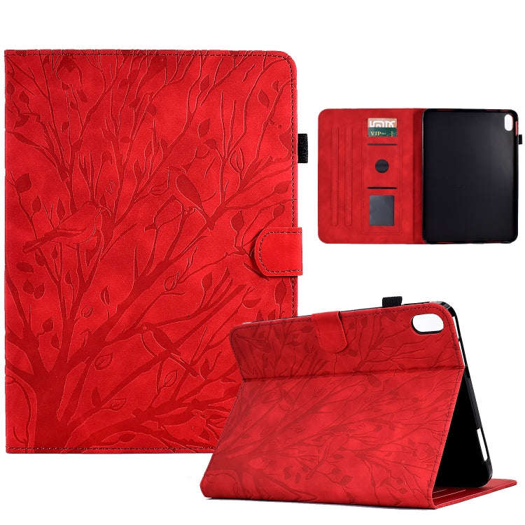For Lenovo Tab P11 J606F Fortune Tree Pressure Flower PU Tablet Case with Wake-up / Sleep Functio...