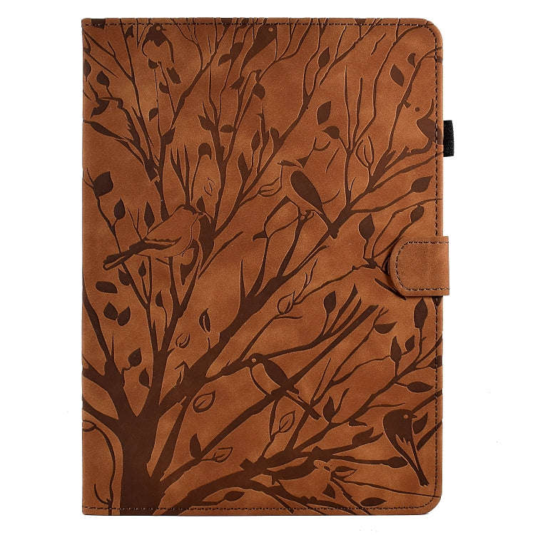 For Lenovo Tab P11 J606F Fortune Tree Pressure Flower PU Tablet Case with Wake-up / Sleep Functio...